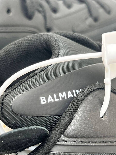Мужские кроссовки Balmain мужской кожа черный 158531-7
