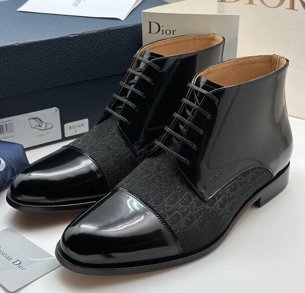 Мужские ботинки Christian Dior мужской кожа черный 170835