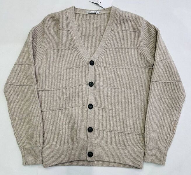 Мужской кардиган Brunello Cucinelli мужской вязаная ткань графитовый 169421