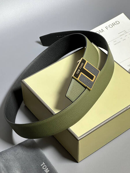 Мужской ремень двухсторонний Tom Ford мужской кожа swift светло-зеленый 152800-2