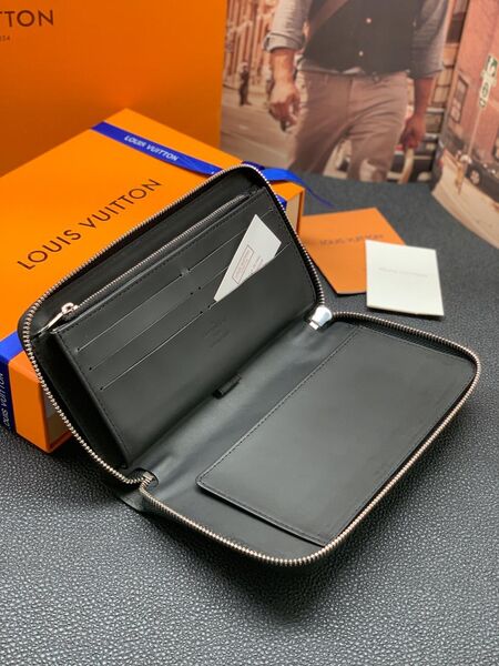 Портмоне Louis Vuitton мужской кожа черный 61904-2