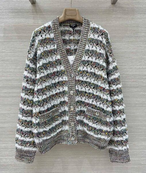 Кардиган Chanel женский вязаная ткань графитовый 200295
