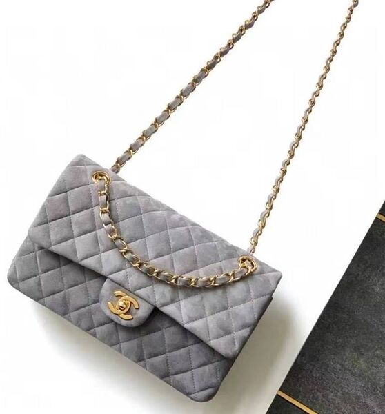Сумка Chanel женский замша графитовый 179251