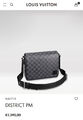 Мужская сумка мессенджер Louis Vuitton мужской кожа графитовый 129943-5