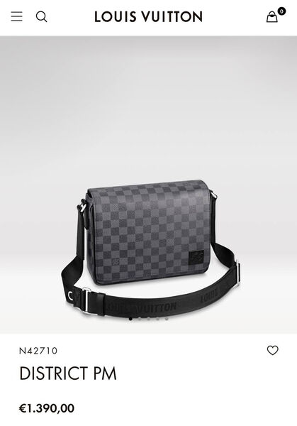 Мужская сумка мессенджер Louis Vuitton мужской кожа графитовый 129943-5