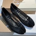 Балетки Louboutin & Maison Margiela женский сетка черный,серебристый 187028