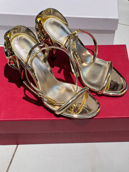 Босоножки Valentino женский кожа бронзовый 138776-4