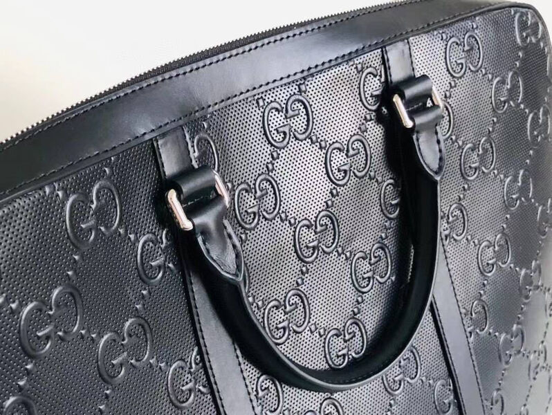 Мужской портфель Gucci мужской кожа черный 100068-4