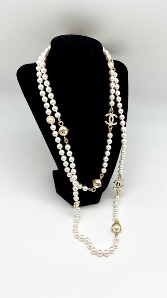 Колье Chanel белый 175576-2