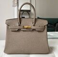 Сумка Hermès Birkin 30 женский кожа бежевый 146991-1