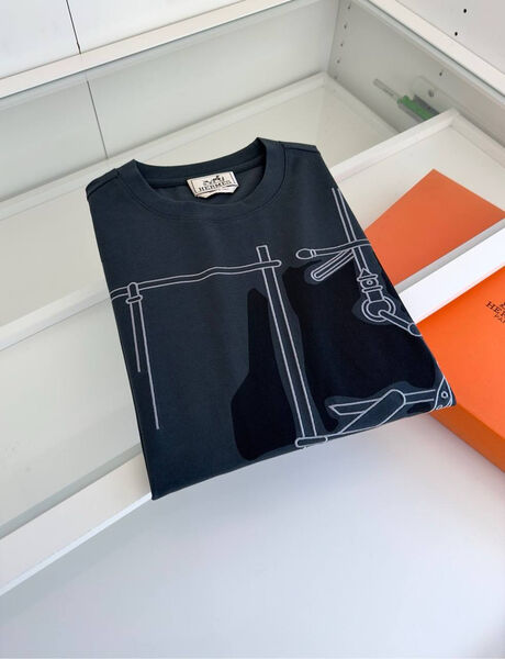 Мужская футболка Hermès мужской черный 178314-9