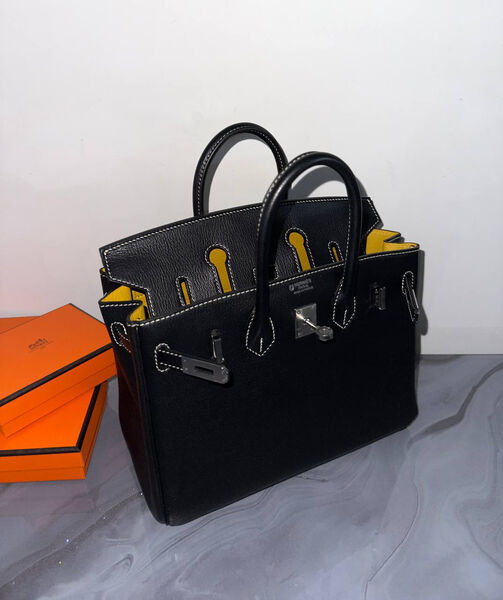 Сумка Hermès Birkin 25 женский кожа черный 153068-5