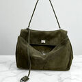 Сумка Balenciaga Large женский замша болотный 198282-1