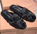 Шлепки Miu Miu женский текстиль черный 149762-1