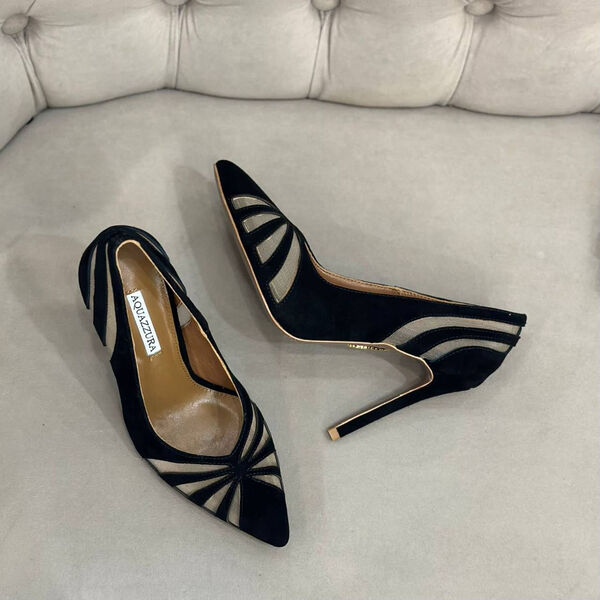 Туфли Aquazzura женский замша черный 137129-3