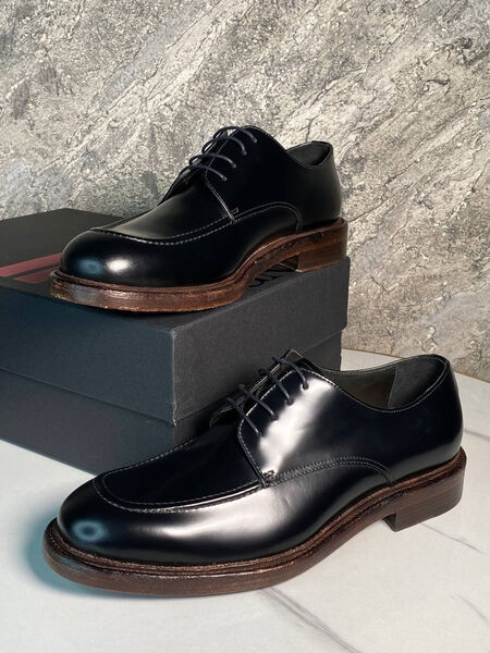 Мужские туфли Zegna мужской кожа черный 173123-2