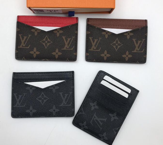Держатель для карт Louis Vuitton женский канва черный 16482