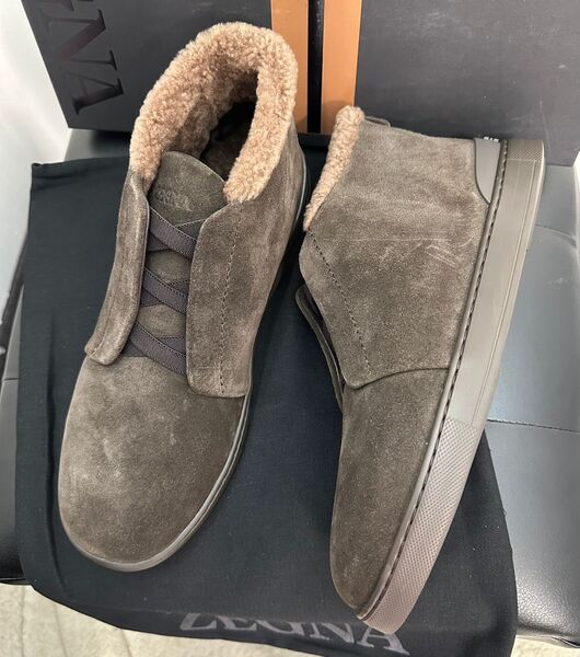 Мужские ботинки Zegna мужской замша 168201