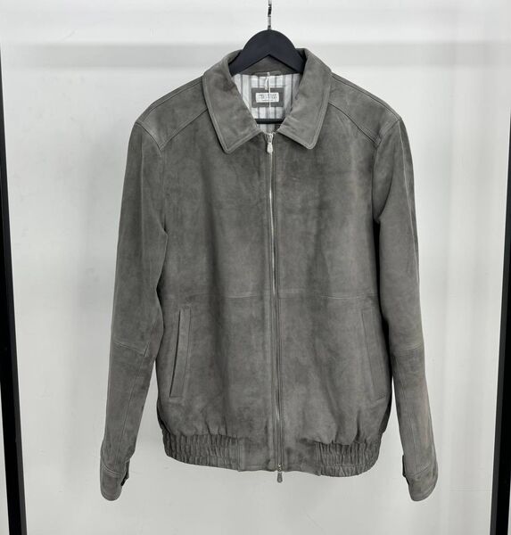 Мужская куртка Brunello Cucinelli мужской замша графитовый 195542