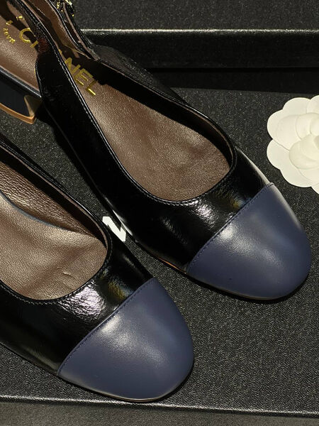 Туфли Chanel женский кожа черный 146533-2