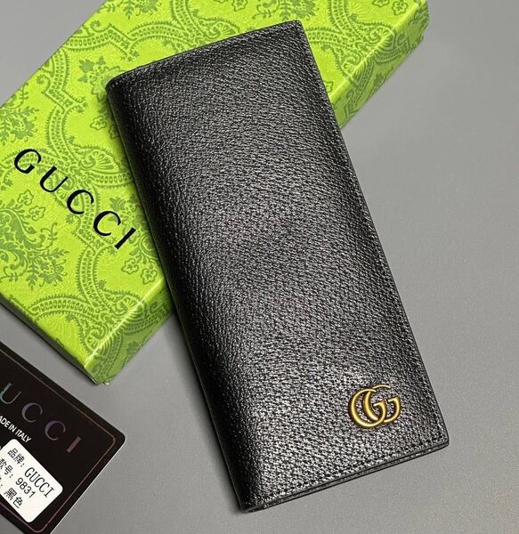 Мужской портмоне Gucci мужской кожа черный 154023