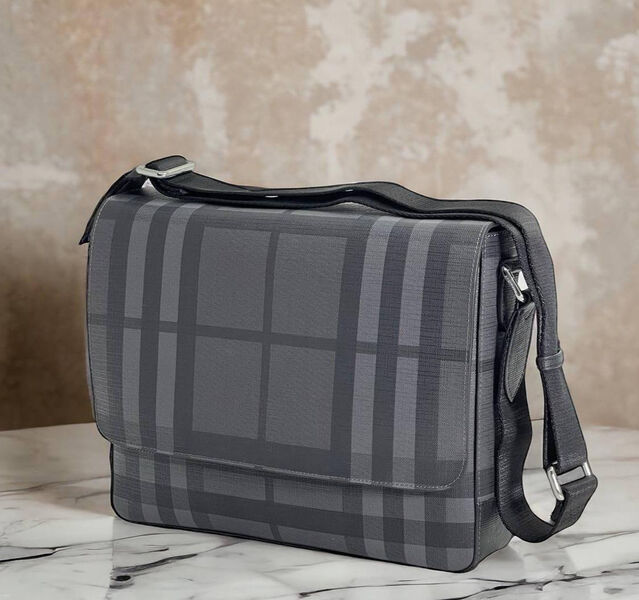 Мужская сумка мессенджер Burberry мужской текстиль графитовый 143170-4