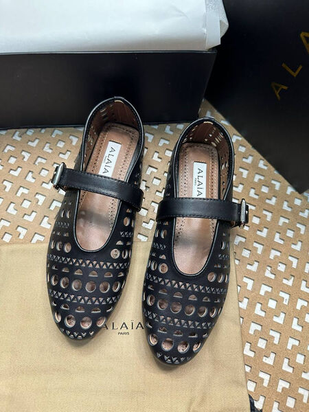 Балетки Alaïa женский кожа черный 154771-2