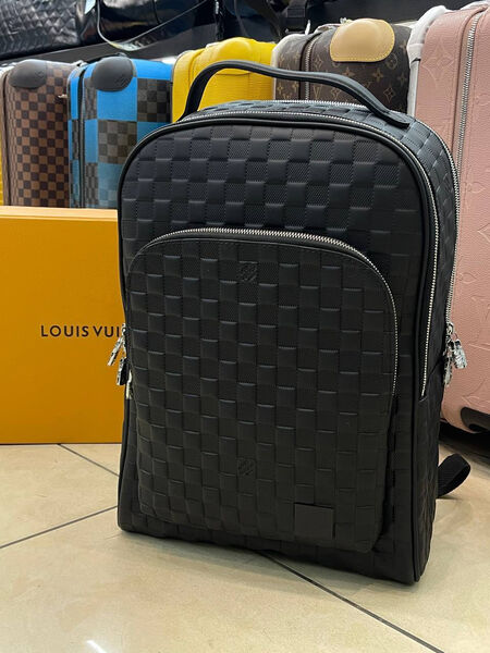 Мужской рюкзак Louis Vuitton мужской кожа черный 171501-2