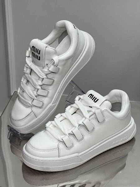 Кеды Miu Miu женский кожа белый 116981-4