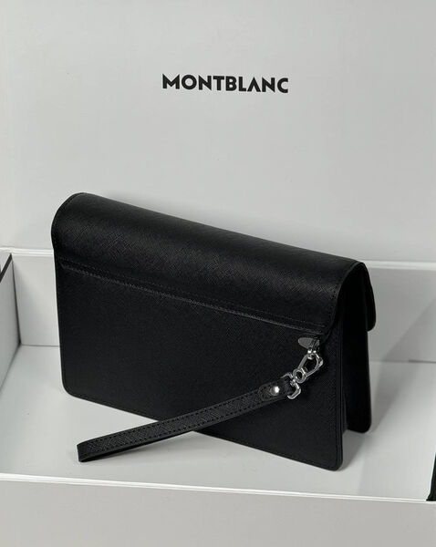 Мужской клатч Montblanc мужской кожа черный 195471-2