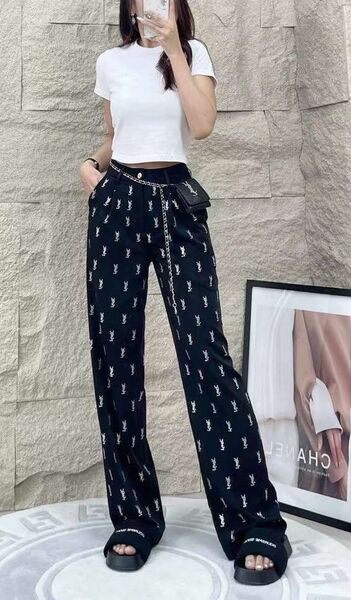 Брюки Saint Laurent женский черный 114602
