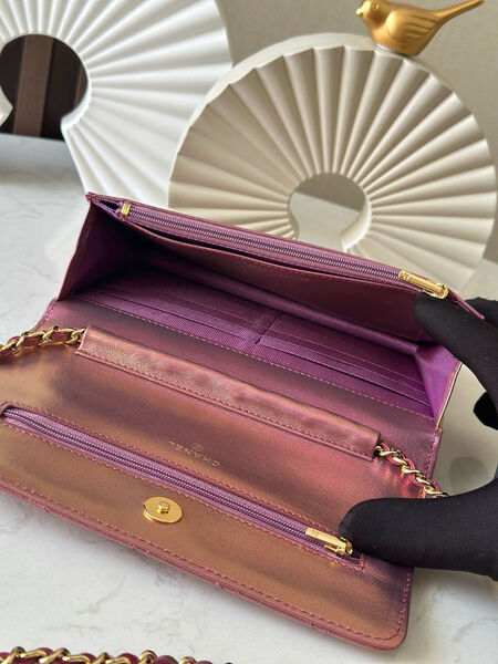 Сумка Chanel женский кожа фиолетовый 196547-3