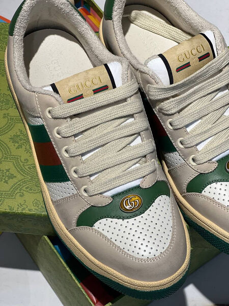 Кеды Gucci женский кожа swift салатовый 109702-3