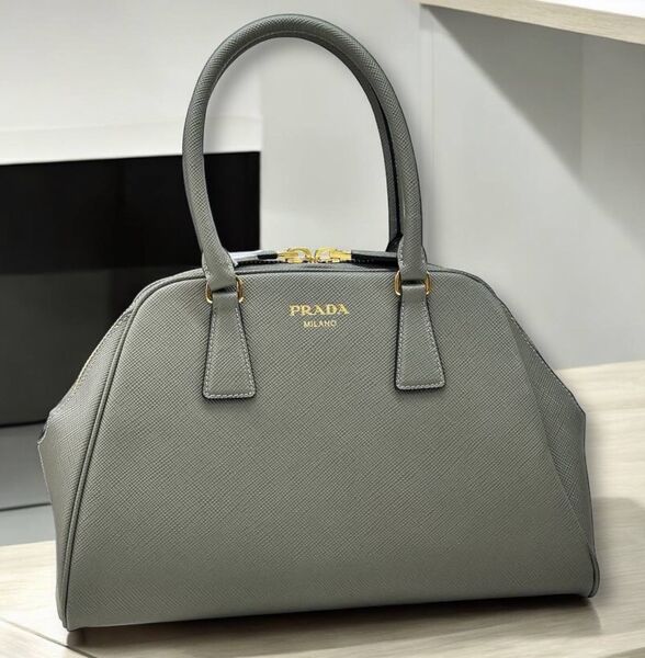 Сумка Prada женский кожа графитовый 156065