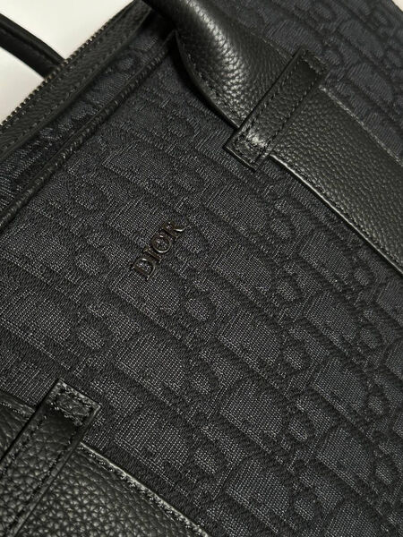 Мужской портфель Christian Dior мужской кожа черный 132090-6
