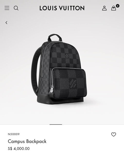Мужской рюкзак Louis Vuitton мужской канва графитовый 167097-6