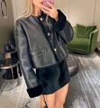 Дубленка Prada женский черный,серебристый 129642
