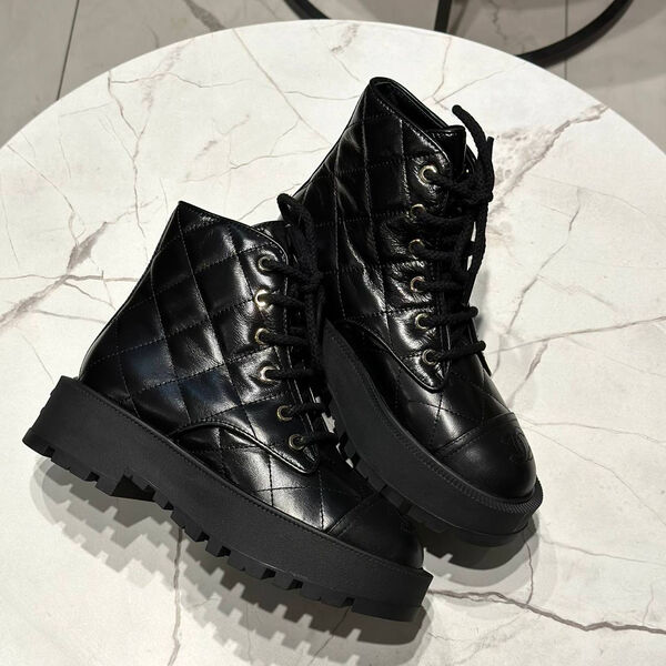 Ботинки Chanel женский кожа черный 159805-5