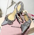 Босоножки Mach&Mach женский сатин серебристый 5181