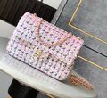 Сумка Chanel женский пайетки розовый 194344