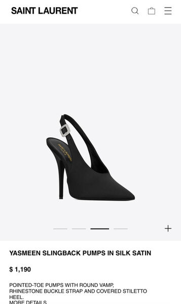 Туфли Saint Laurent женский кожа черный 139596-5