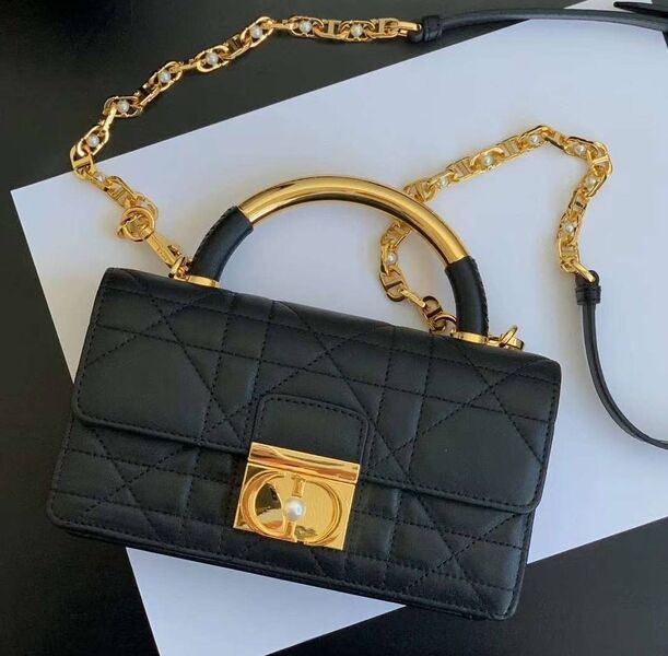 Сумка Christian Dior женский кожа черный 163118
