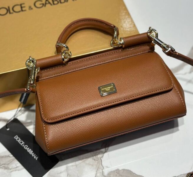 Сумка Dolce & Gabbana женский кожа бежевый 174224
