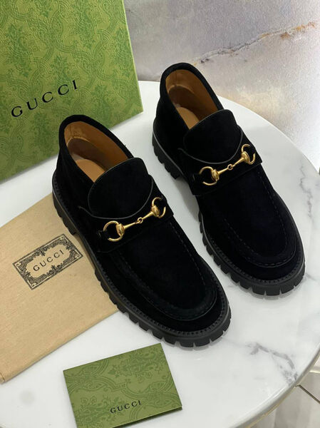 Ботинки Gucci женский замша черный 136767-9