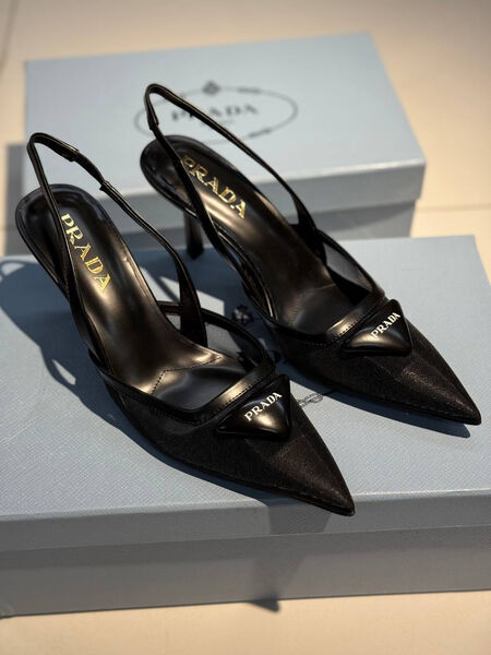 Туфли Prada женский сетка черный 187320-3