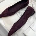 Туфли Loro Piana женский замша бордовый 158401-1