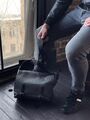 Мужская сумка мессенджер Loewe мужской кожа графитовый 41179-3