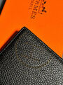Мужской портмоне Hermès мужской кожа черный 154027-7