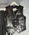 Жилет Chanel женский кожа черный 199019-1