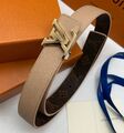 Женский ремень Louis Vuitton женский кожа страуса светло-бежевый 139070